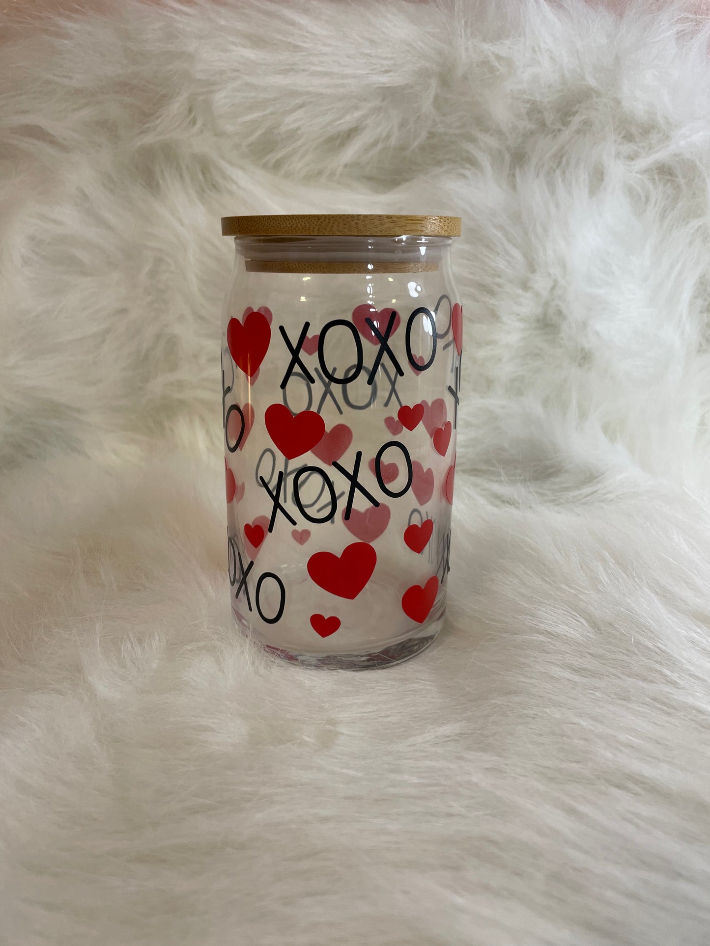 XOXO red hearts cup