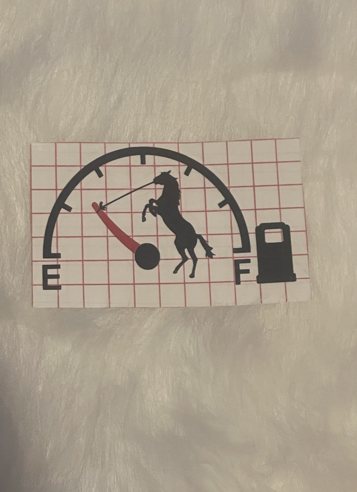 Horse Gas Gauge Decal